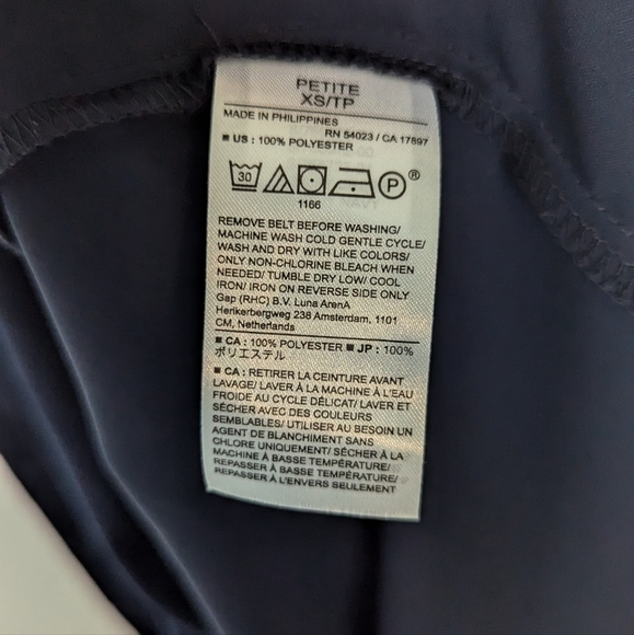 Banana Republic Button Up Navy Dress XS Petite - Picture 5 of 5